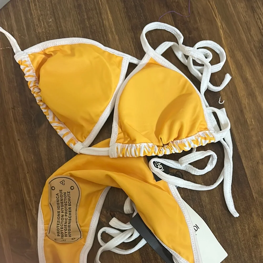 Fendi Yellow and White Swirl Bikini Swimwear - Picture 9 of 9